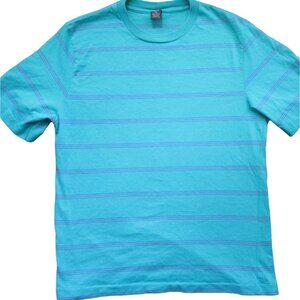 Vintage Women's T-shirt Single Stitch Medium 10/12 1990s Lands End Grunge Stripe